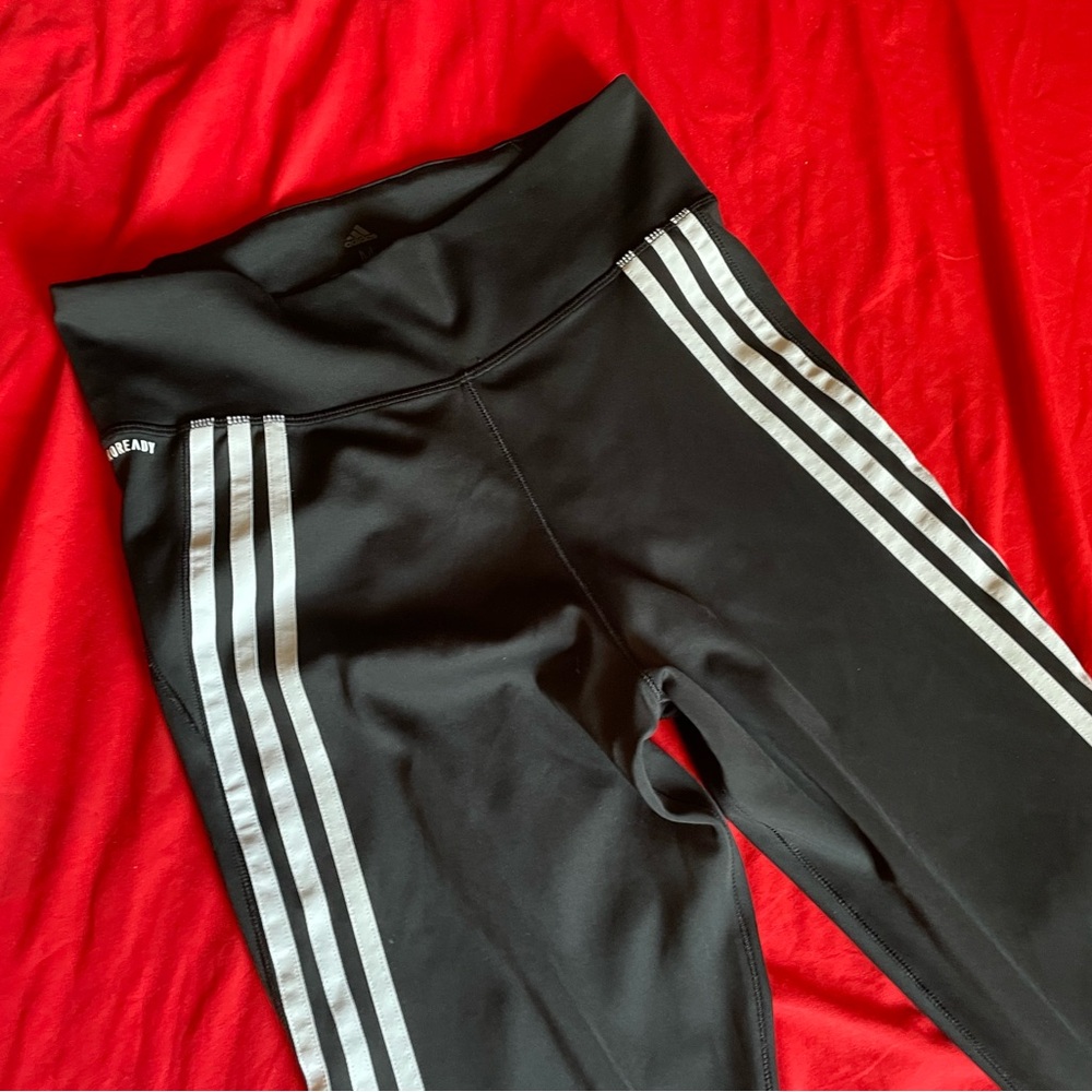 Adidas Aeroready Leggings Workout Pants Outfit Gym Fitness Size M EUC - Picture 2 of 10